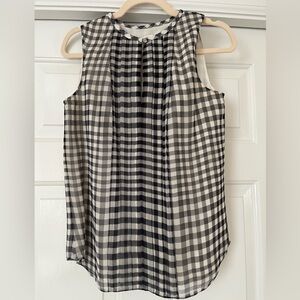 JCrew Silk Gingham Top, size 4